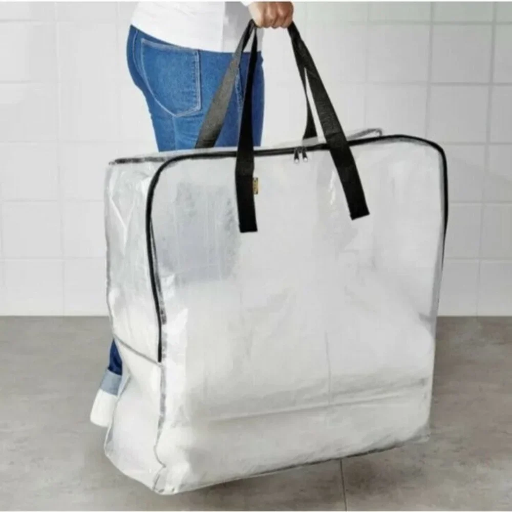 Ikea Dimpa Huge Storage bag, clear 25 ½x8 ¾x25 ½ Ships Fast